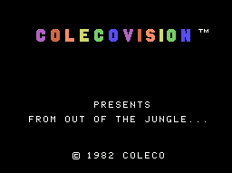 Tarzan title screen for Colecovision